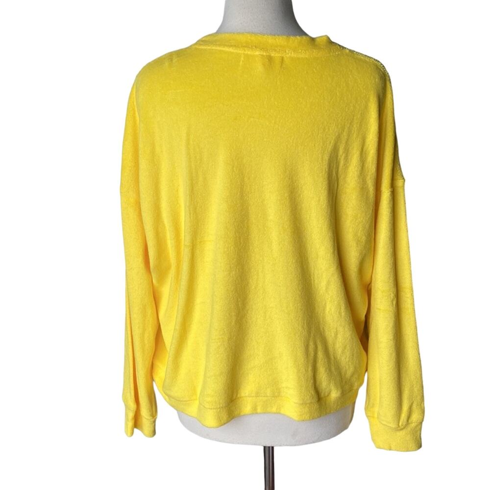 Mikoh Kimo 2 Crewneck Terry Cloth Sweatshirt In Starfruit Size 2/ Medium View 5